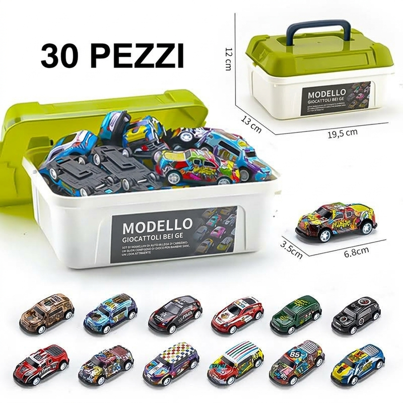 Regalo di Natale - Kit di Macchinine Giocattolo per Acrobazie