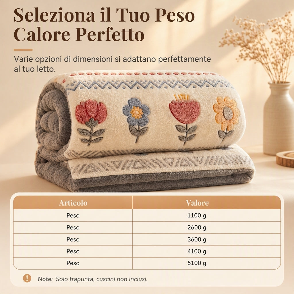 Piumino invernale ispessito in pile di agnello doppio lato e velluto latte, trapunta calda per letto adatta per autunno e inverno