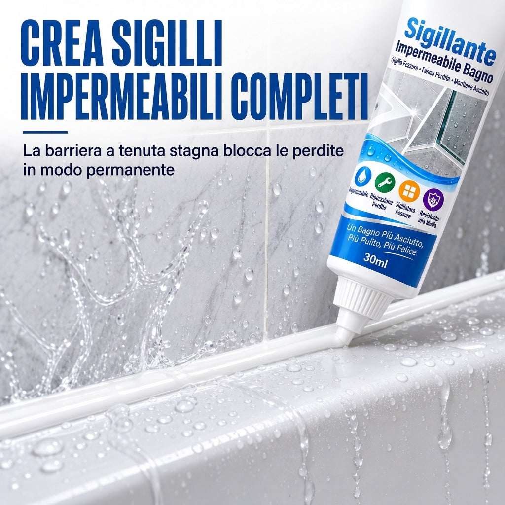 Set di solvente per colla da bagno e sigillante impermeabile