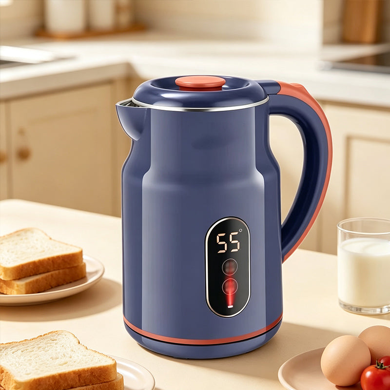 ☕ Bollitore Elettrico Smart 3L con Display LED ✨ | Controllo Temperatura e Mantenimento Caldo a 55°C 🌡️ | Interno in Acciaio Inox e Doppia Parete Anti-Scottatura 1500W 🫖