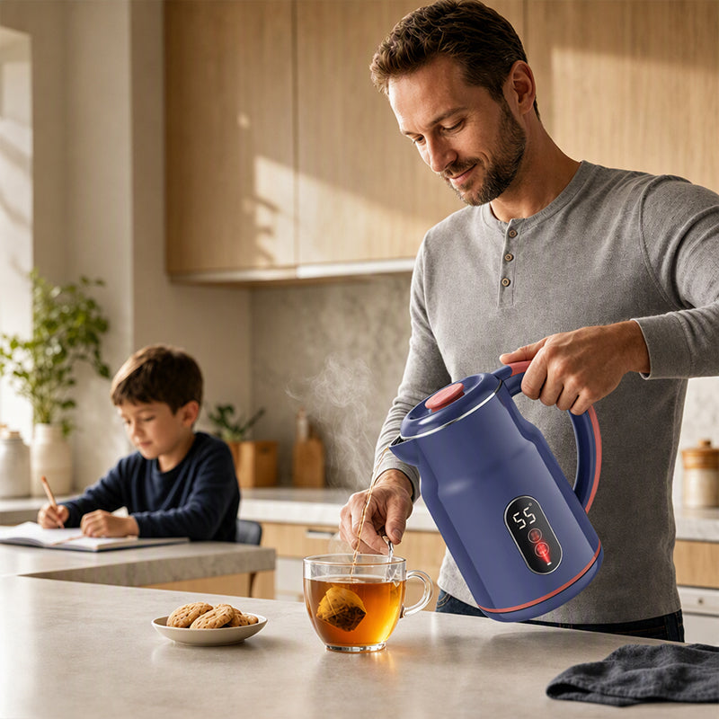 ☕ Bollitore Elettrico Smart 3L con Display LED ✨ | Controllo Temperatura e Mantenimento Caldo a 55°C 🌡️ | Interno in Acciaio Inox e Doppia Parete Anti-Scottatura 1500W 🫖