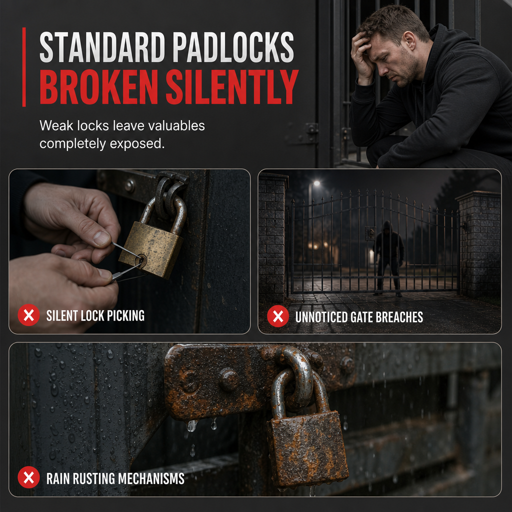 Heavy-Duty Aluminum Alloy Alarm Padlock