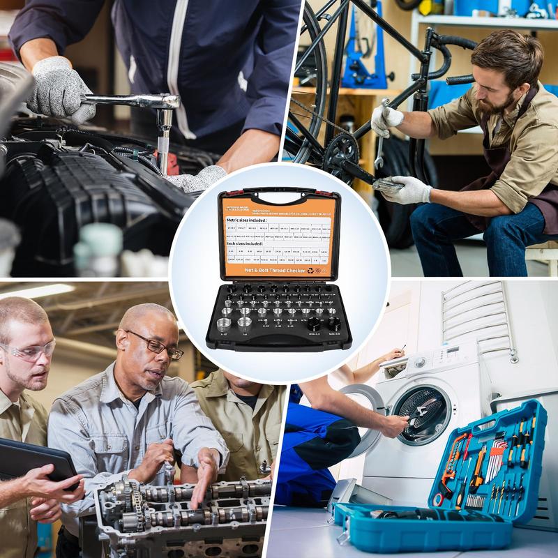🎉🔧 50% di sconto! Kit di verifica del passo filettatura 2-in-1 – Per dadi, bulloni e fori filettati, metrico e imperiale
