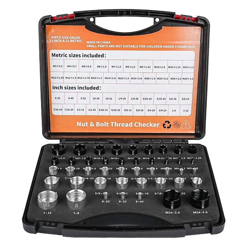 🎉🔧 50% di sconto! Kit di verifica del passo filettatura 2-in-1 – Per dadi, bulloni e fori filettati, metrico e imperiale