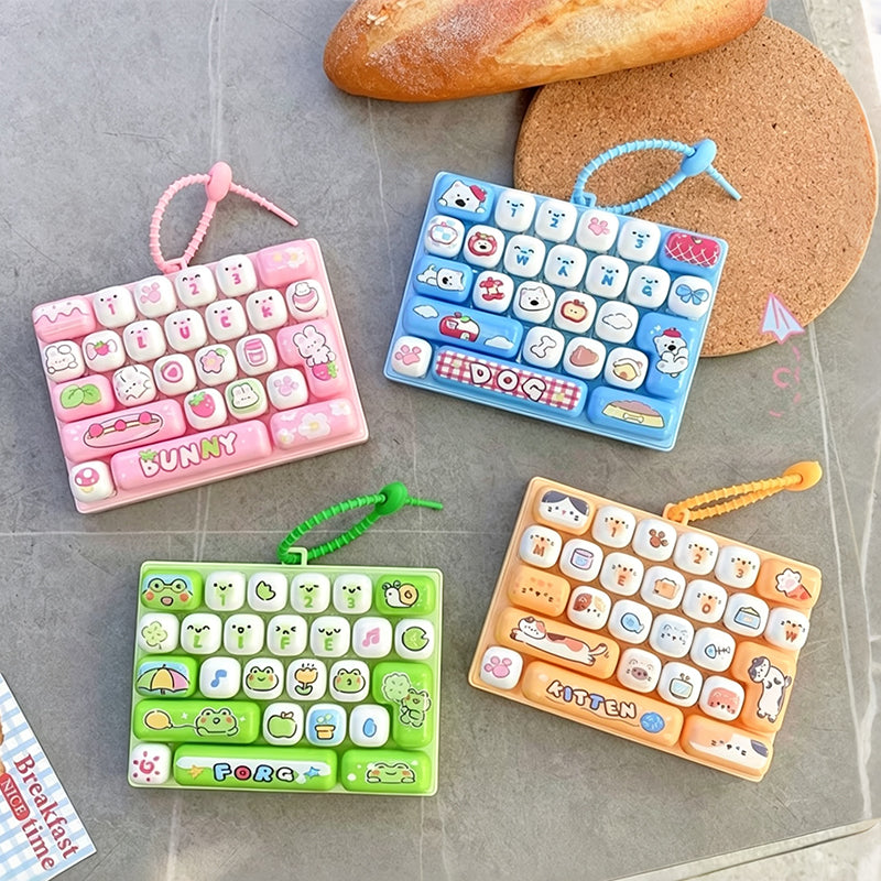 ⌨️ Portachiavi Antistress a Forma di Tasto di Tastiera – Cute Fidget Toy da Premere e Rilassare ✨
