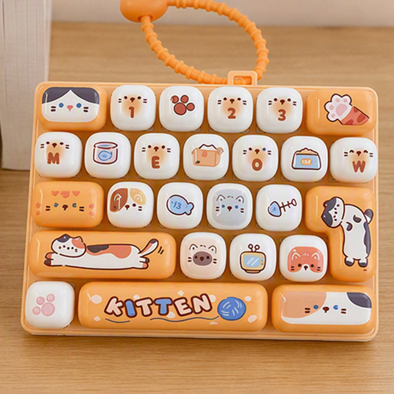 ⌨️ Portachiavi Antistress a Forma di Tasto di Tastiera – Cute Fidget Toy da Premere e Rilassare ✨