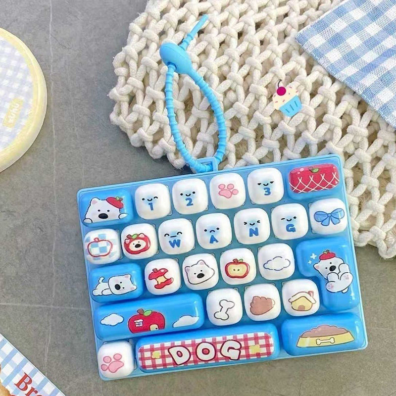 ⌨️ Portachiavi Antistress a Forma di Tasto di Tastiera – Cute Fidget Toy da Premere e Rilassare ✨