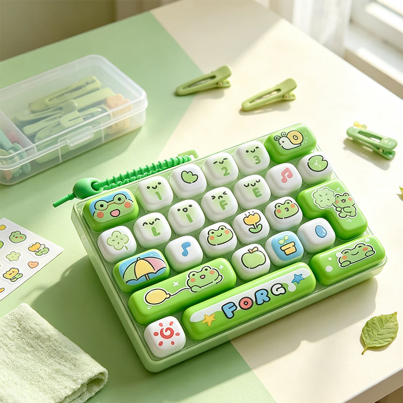 ⌨️ Portachiavi Antistress a Forma di Tasto di Tastiera – Cute Fidget Toy da Premere e Rilassare ✨