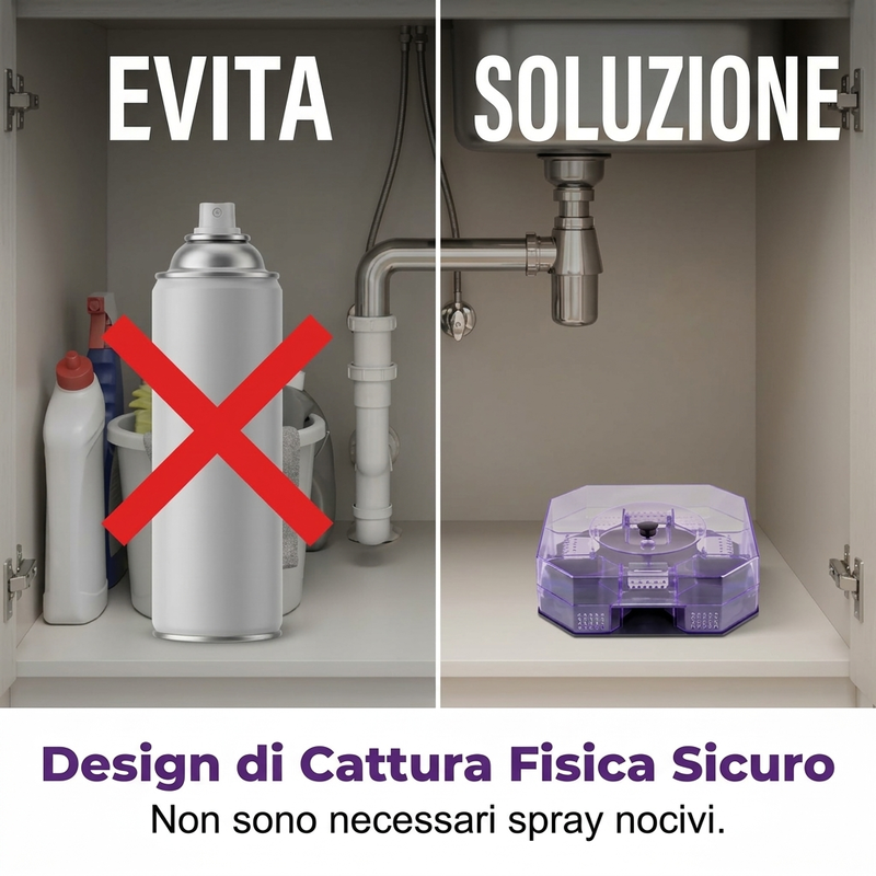 Trappola per scarafaggi efficace e riutilizzabile