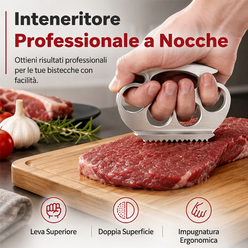 Amorbidizzatore di carne in alluminio per una preparazione veloce dei pasti