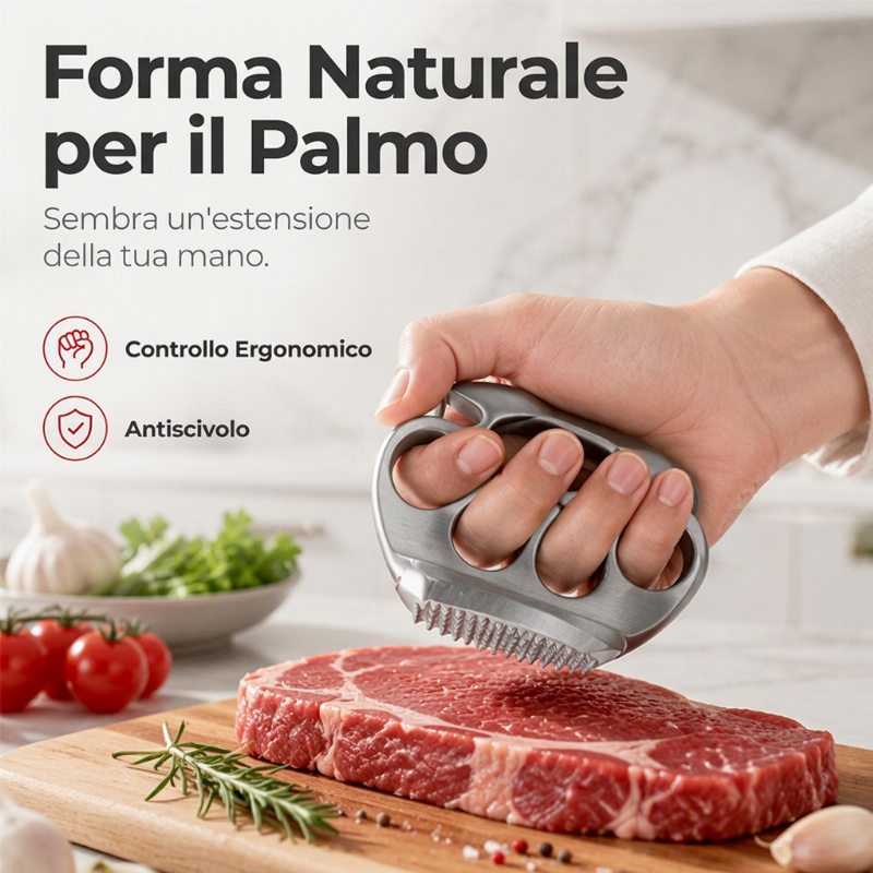 Amorbidizzatore di carne in alluminio per una preparazione veloce dei pasti
