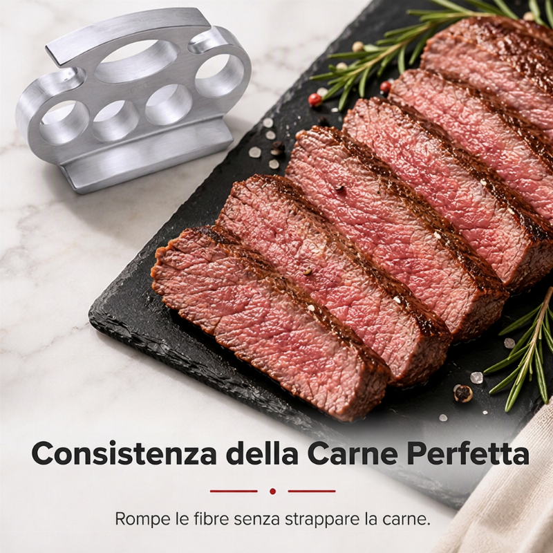 Amorbidizzatore di carne in alluminio per una preparazione veloce dei pasti