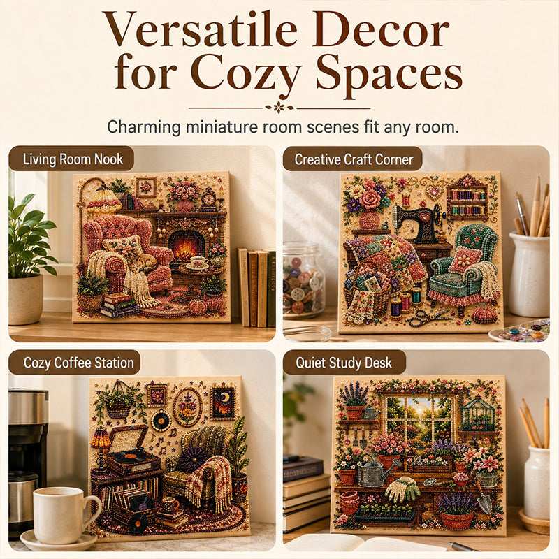 ⏳SALDI FESTIVI -50%!🔥Kit di pittura con diamanti Stanza dei Sussurri ✨🖼️Attività creativa mindful per serate tranquille🌿