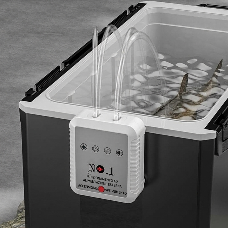🐠 Aeratore per Acquario Silenzioso🔋Pompa Ossigeno Batteria, Ugelli 1/2/4 Fori, Compatto