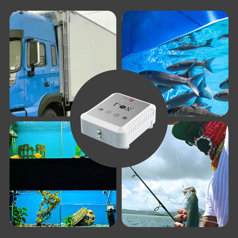 🐠 Aeratore per Acquario Silenzioso🔋Pompa Ossigeno Batteria, Ugelli 1/2/4 Fori, Compatto