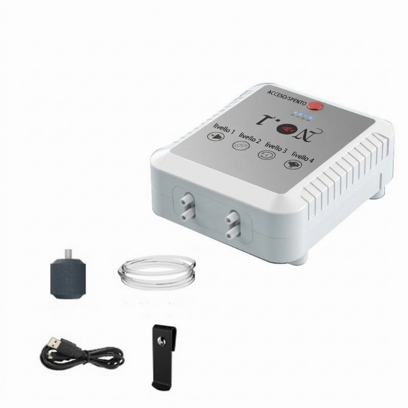 🐠 Aeratore per Acquario Silenzioso🔋Pompa Ossigeno Batteria, Ugelli 1/2/4 Fori, Compatto