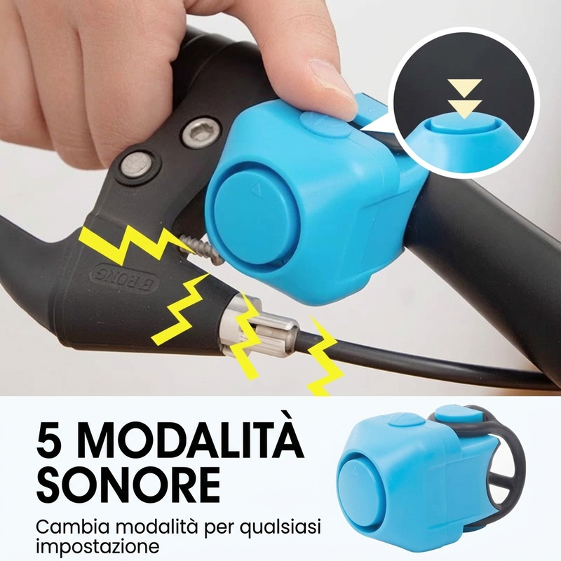 Campanello per bici elettrica con 5 modalità