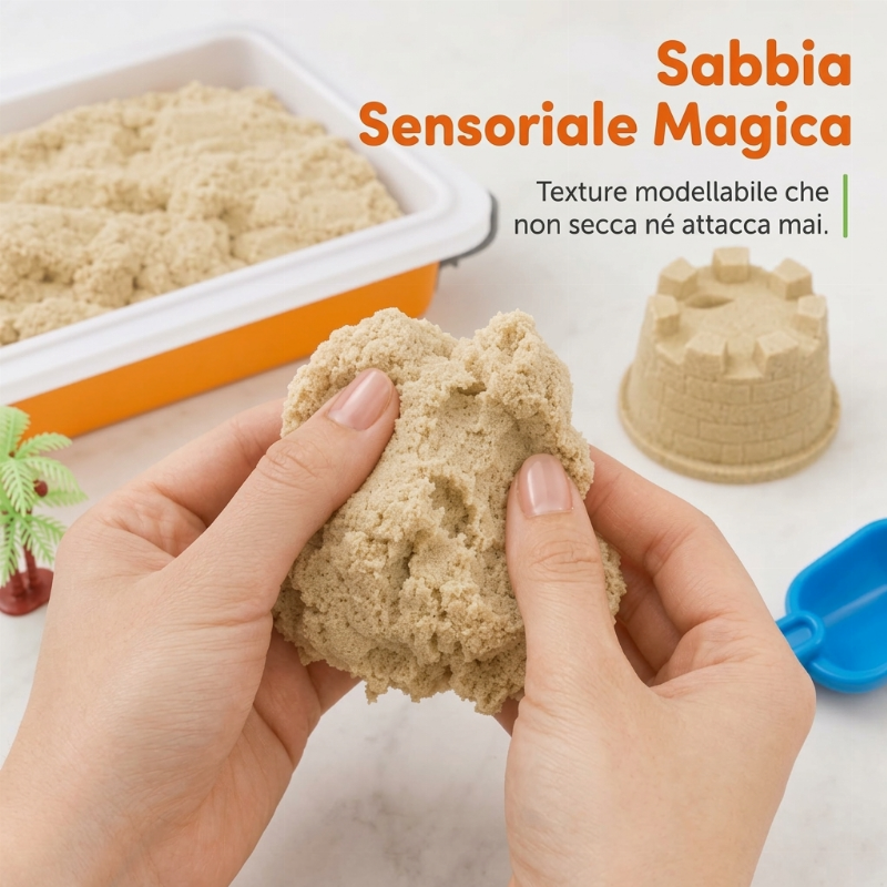 Set Gioco Sabbiera Sensoriale per Bambini