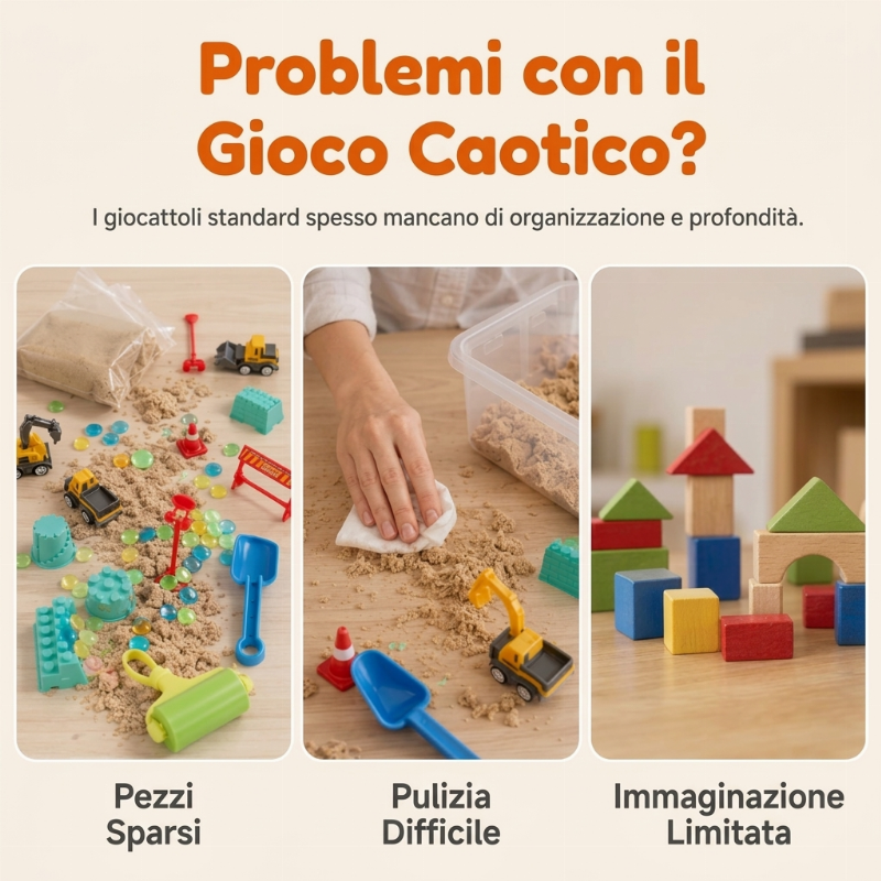 Set Gioco Sabbiera Sensoriale per Bambini