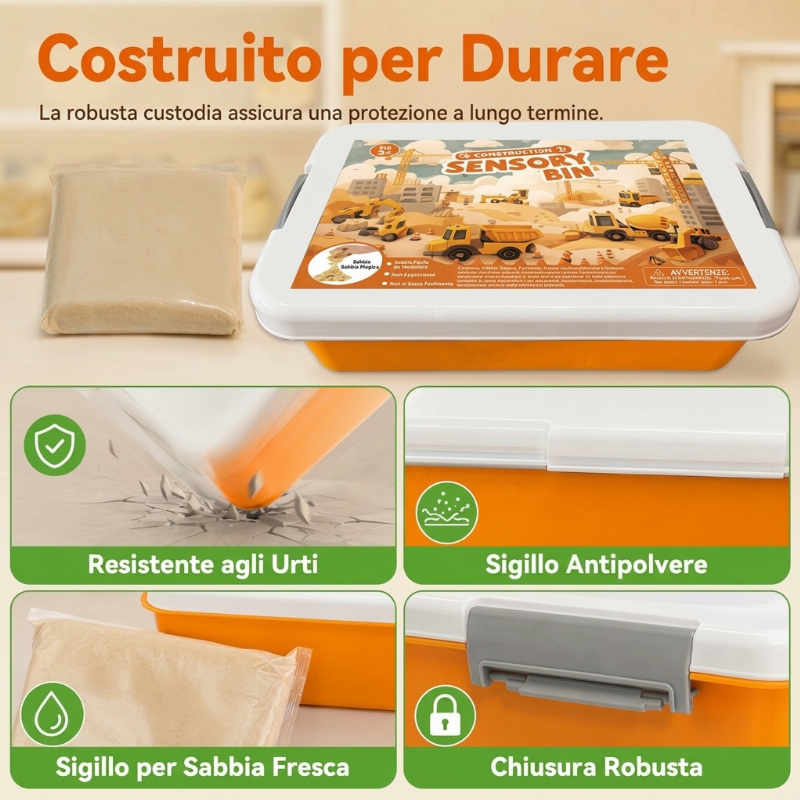 Set Gioco Sabbiera Sensoriale per Bambini