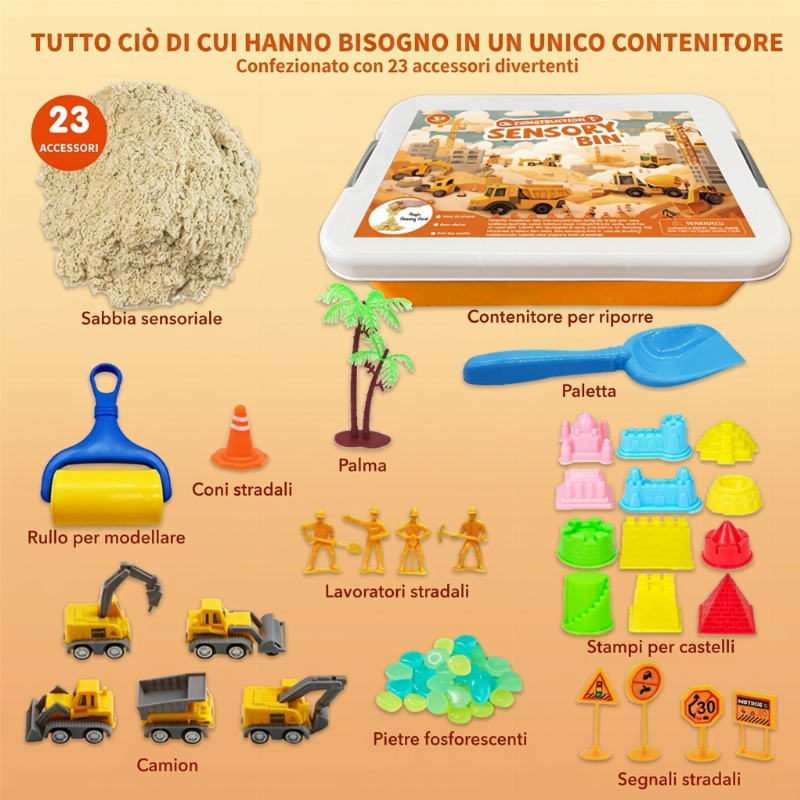 Set Gioco Sabbiera Sensoriale per Bambini