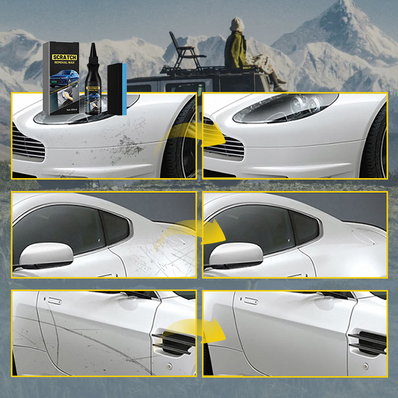 🚗 -50% Rimuovi Graffi Auto con Spugna Inclusa ✨ Ripristina Lucentezza Vernice Auto, Elimina Graffi Superficiali, Applicazione Semplice per Tutti i Colori di Carrozzeria