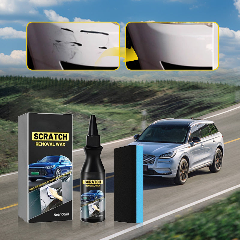 🚗 -50% Rimuovi Graffi Auto con Spugna Inclusa ✨ Ripristina Lucentezza Vernice Auto, Elimina Graffi Superficiali, Applicazione Semplice per Tutti i Colori di Carrozzeria
