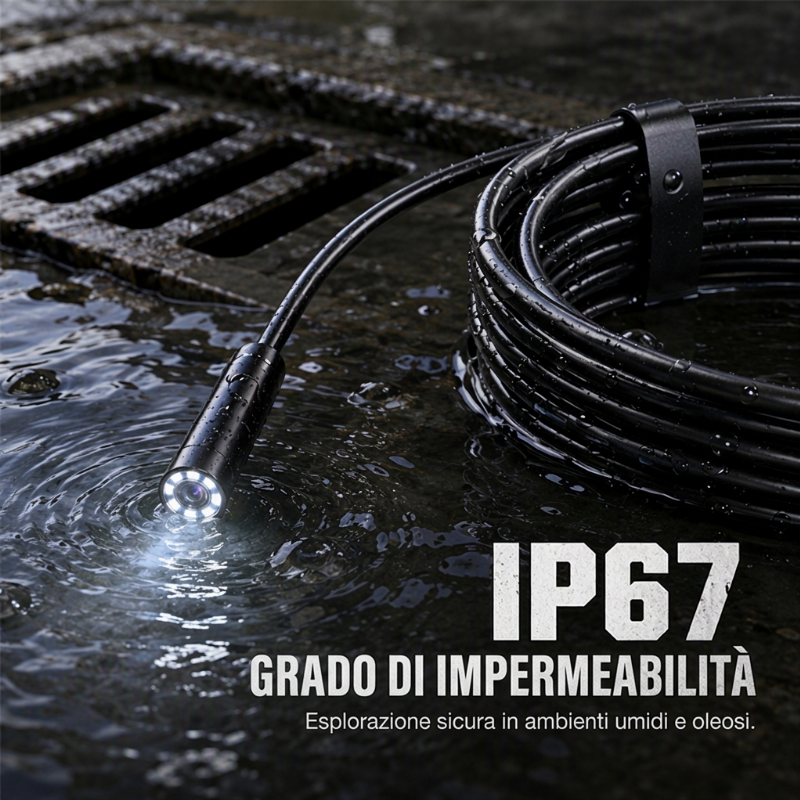 🔍 SCONTO DEL 50% A TEMPO LIMITATO! ⚡Endoscopio ispettivo HD – Schermo IPS, Sonda impermeabile IP67 ✨