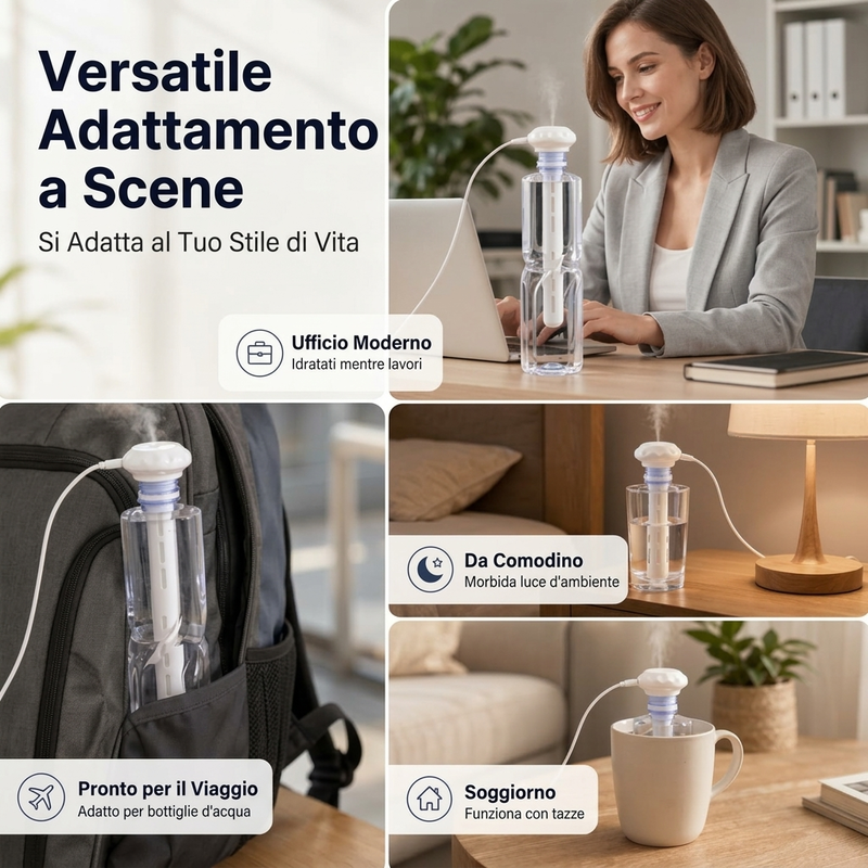 Mini umidificatore portatile con nebulizzatore USB