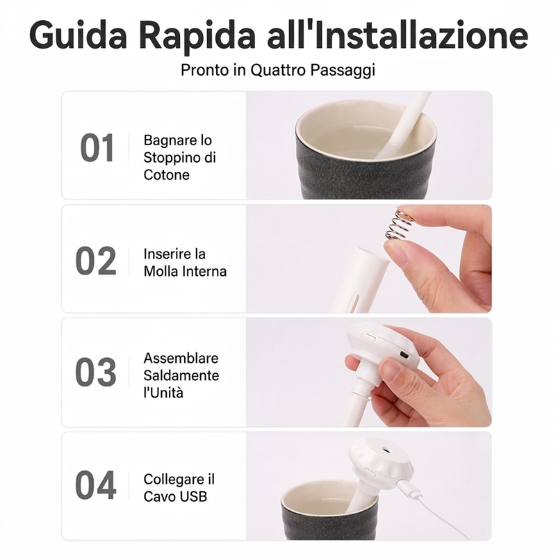 Mini umidificatore portatile con nebulizzatore USB