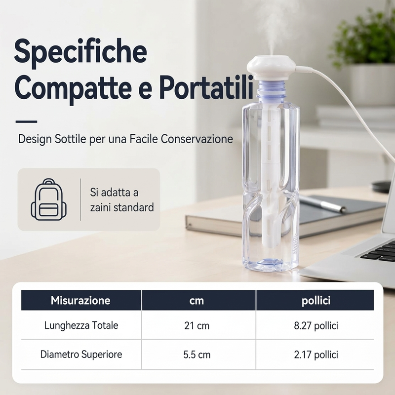Mini umidificatore portatile con nebulizzatore USB