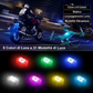 🚁 Luce stroboscopica con 8 colori – wireless, compatta e potente. Ricarica USB, spina impermeabile, telecomando – ideale per auto RC, barche, biciclette e attività all'aperto! ✨🔋
