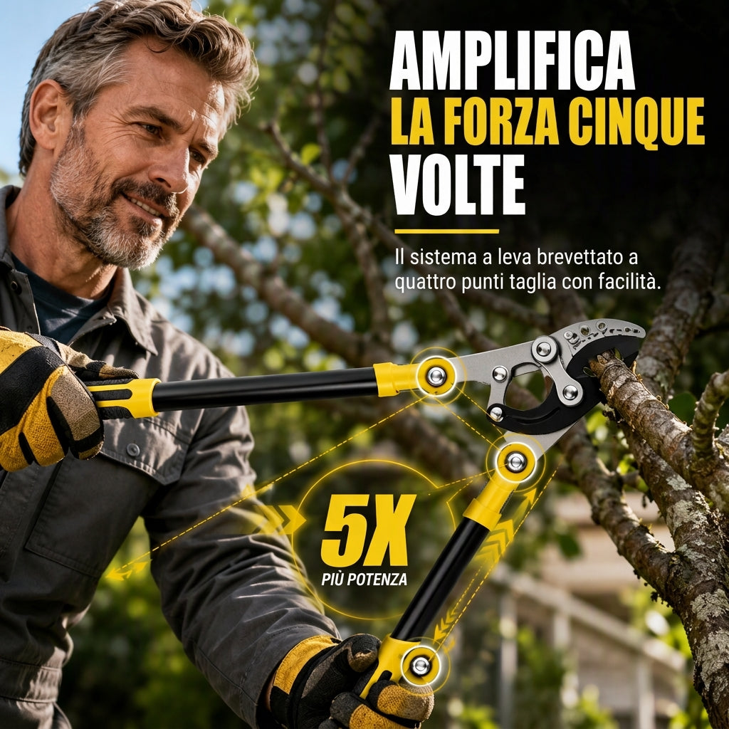 ✂️🌳Forbici da Potatura per Giardino Resistenti con Azione Composta | Mechanismo a Leva Risparmio Fatica per Rami Spessi di Alberi da Frutta🔪