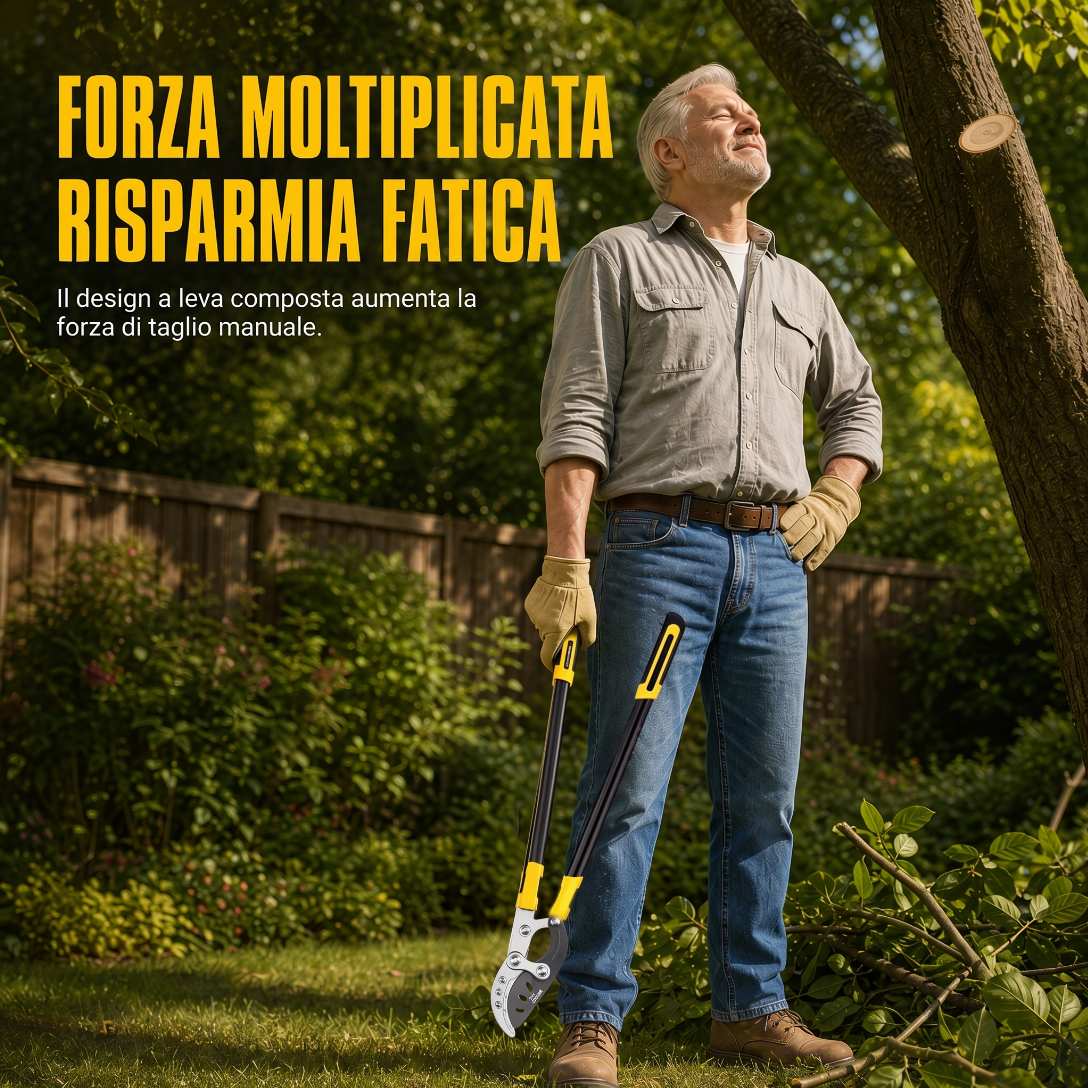 ✂️🌳Forbici da Potatura per Giardino Resistenti con Azione Composta | Mechanismo a Leva Risparmio Fatica per Rami Spessi di Alberi da Frutta🔪
