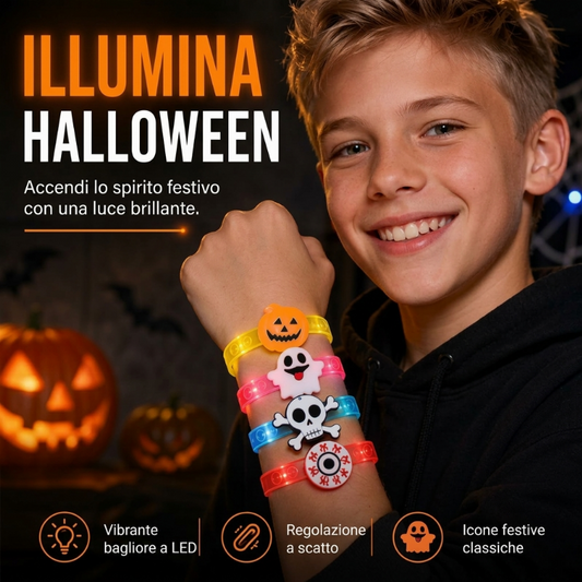 Braccialetto luminoso LED di Halloween per bambini