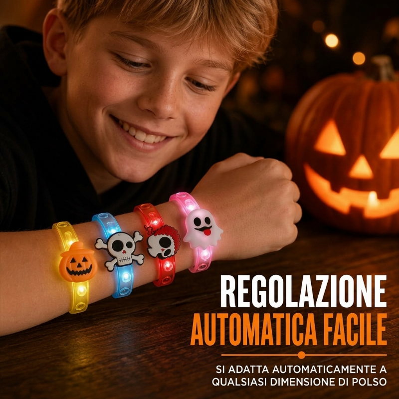 Braccialetto luminoso LED di Halloween per bambini