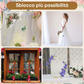 🌸 Sconto del 50%!✨ Cerchio decorativo color oro con supporto in legno – Centrotavola personalabile con filo luminoso a LED, design riutilizzabile per fiori, nastri e piante verdi – Elegante oggetto in ferro e pino per eventi e decorazioni quotidiane 🎀