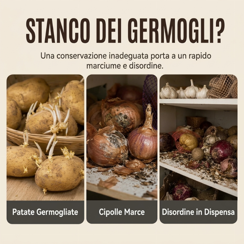 🥔✨ Borsa Porta Patate in Tessuto Non Tessuto di Grande Capacità – Ideale per Conservare Patate, Cipolle e Verdure