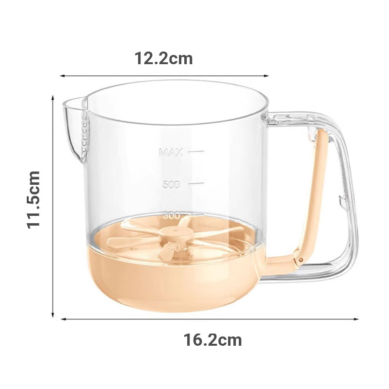 Tazza multifunzionale per mescolare le uova con pressa manuale e scala di misurazione