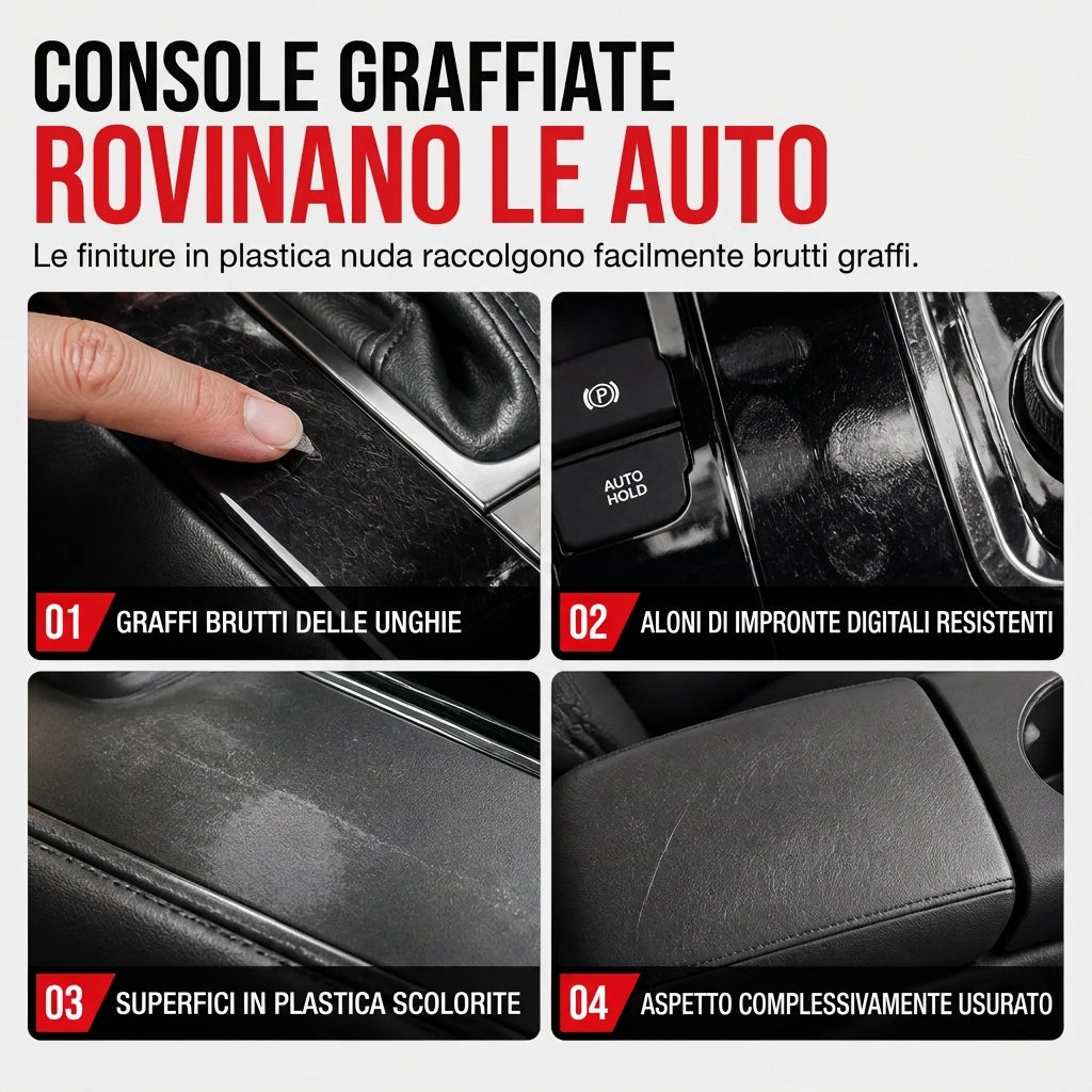 🚗 Film decorativo per interni auto in fibra di carbonio 3D/6D – Wrap auto autoadesivo