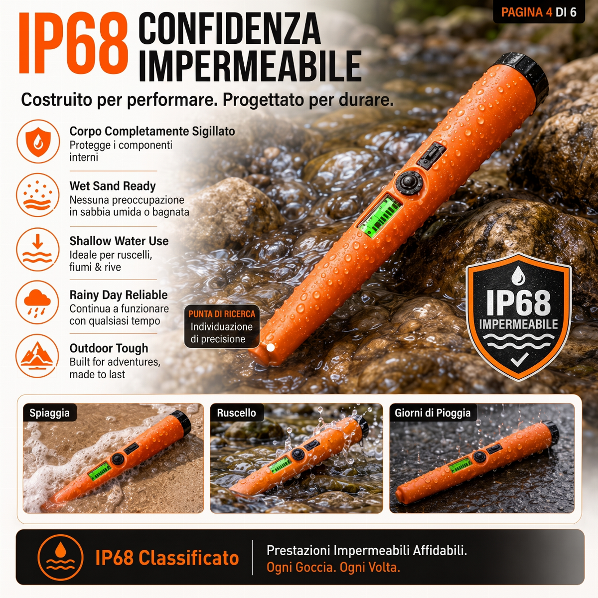 Metal detector portatile ad alta sensibilità