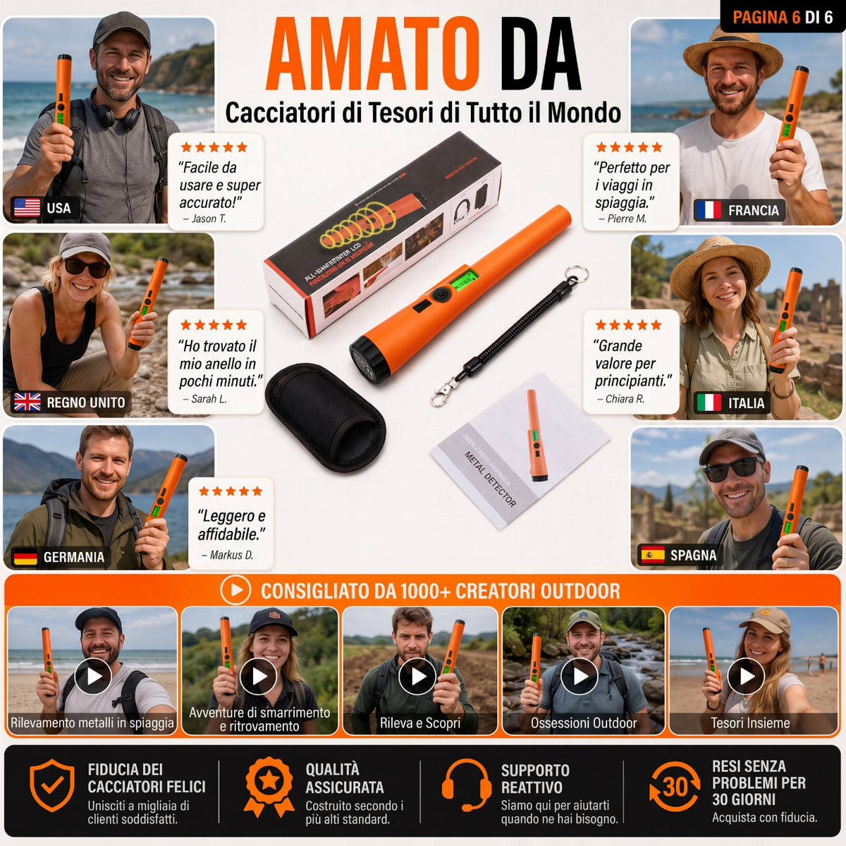 Metal detector portatile ad alta sensibilità