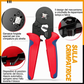 🎊 SUBITO -50%! Set di Crimpatrici per Terminali Tubolari a Cricchetto – Utensile per Crimpare i Fili Ergonomico e Auto-Regolabile per Progetti di Cablaggio Elettrico