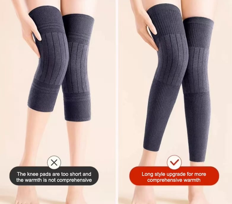 ❄️ Ginocchiere Termiche Invernali Lunghe 🦵 Interno in Morbido Pile con Fascia Antiscivolo Regolabile | Scaldaginocchia Elastici Antifreddo per Moto, Sport e Anziani 🔥