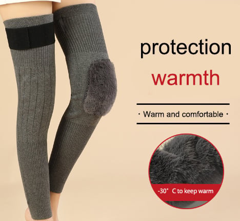 ❄️ Ginocchiere Termiche Invernali Lunghe 🦵 Interno in Morbido Pile con Fascia Antiscivolo Regolabile | Scaldaginocchia Elastici Antifreddo per Moto, Sport e Anziani 🔥
