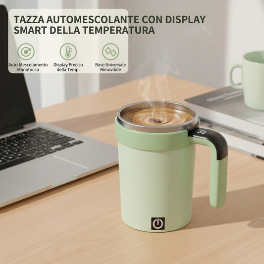 Tazza mescolatrice automatica con display intelligente della temperatura