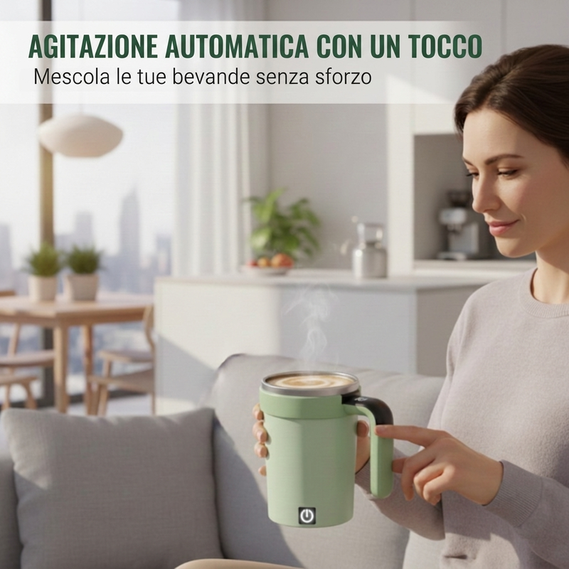 Tazza mescolatrice automatica con display intelligente della temperatura