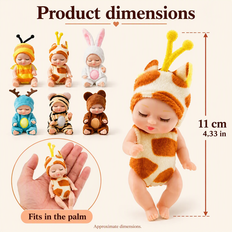 Bambole Mini Reborn, Bambole Realistiche e Vivide