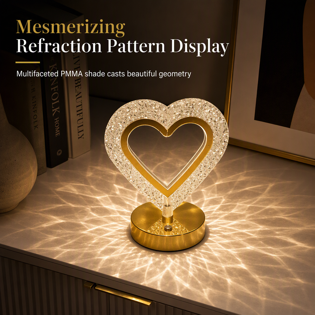 💎 SCONTO DEL 50% ORA! 🔮Luce notturna geometrica in cristallo – Controllo tattile, bagliore a rifrazione 3D e ricaricabile – Lampada d'atmosfera per camera da letto 🌙