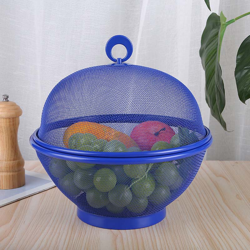 🧺Cestino per Frutta con Coperchio 🍎 Scolapasta 2 in 1, Rete Metallica Traspirante per Frutta e Verdura